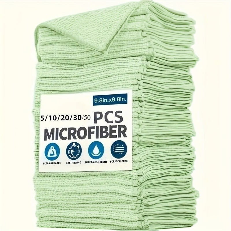 Kitchen Appliances Set - 1-50Pcs Light Green Microfiber Kitchen Towels,