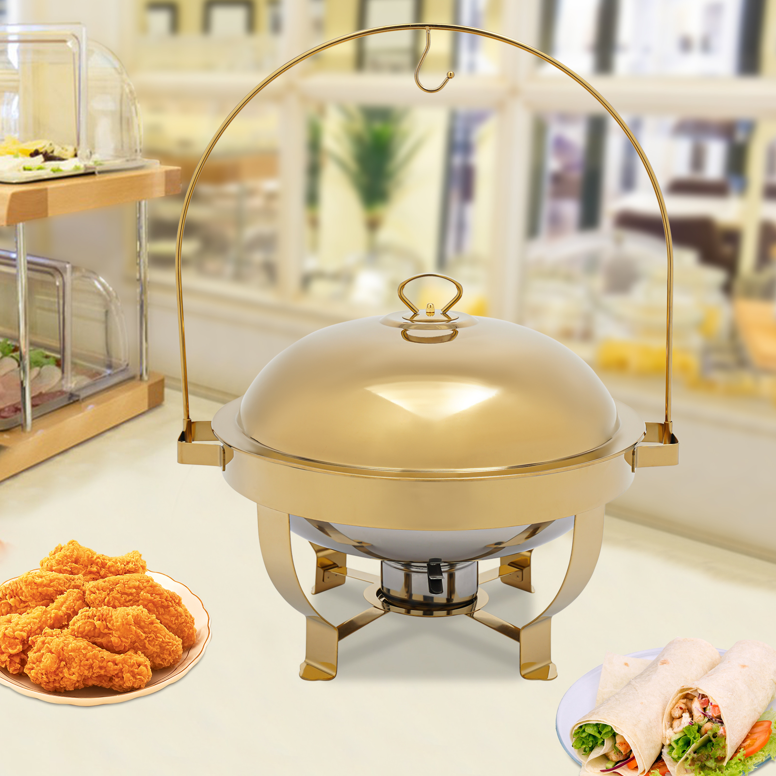 8L Gold Chafing Dish Buffet Se - Kitchen Appliances Set 리뷰 및 가격