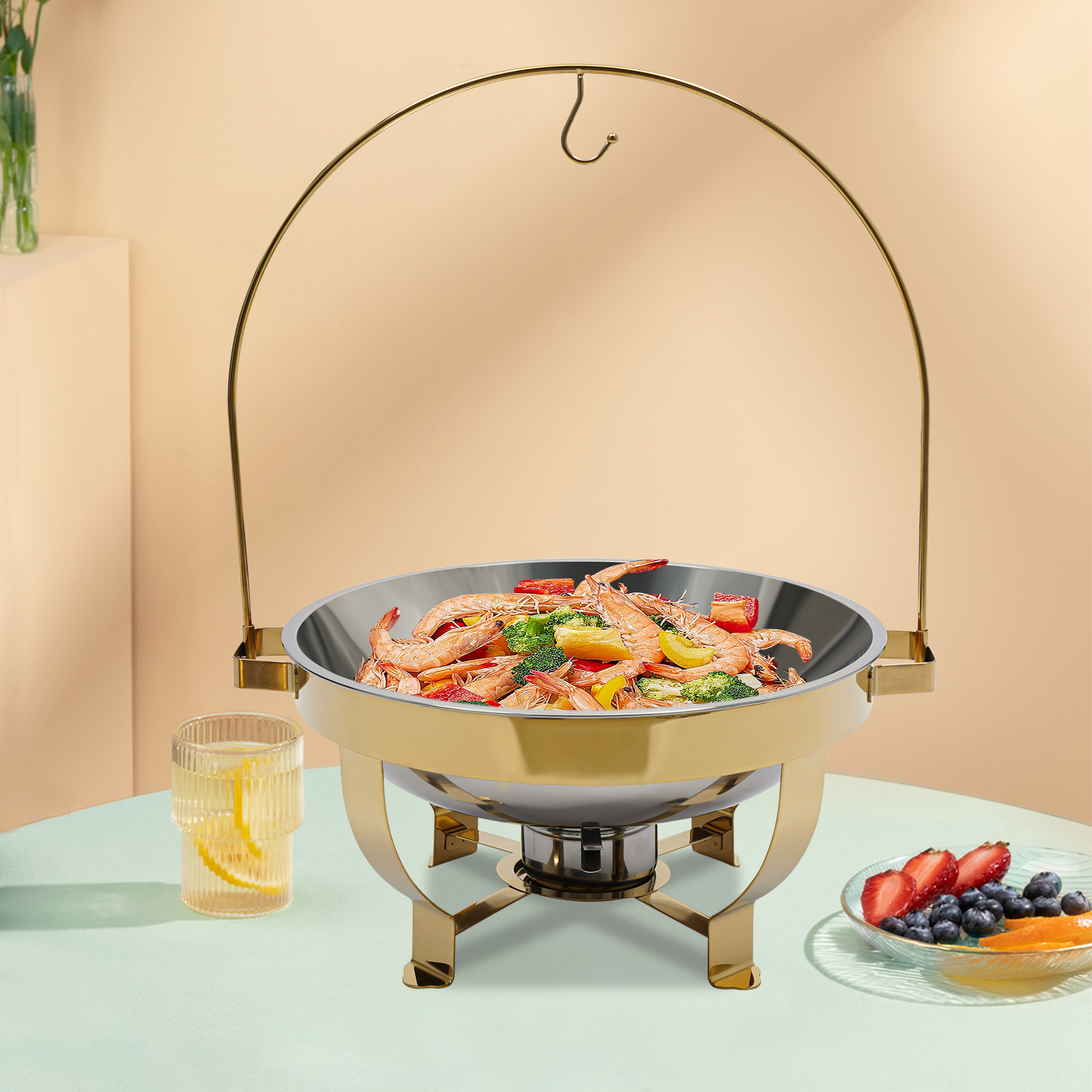 8L Gold Chafing Dish Buffet Se - Kitchen Appliances Set 리뷰 및 가격