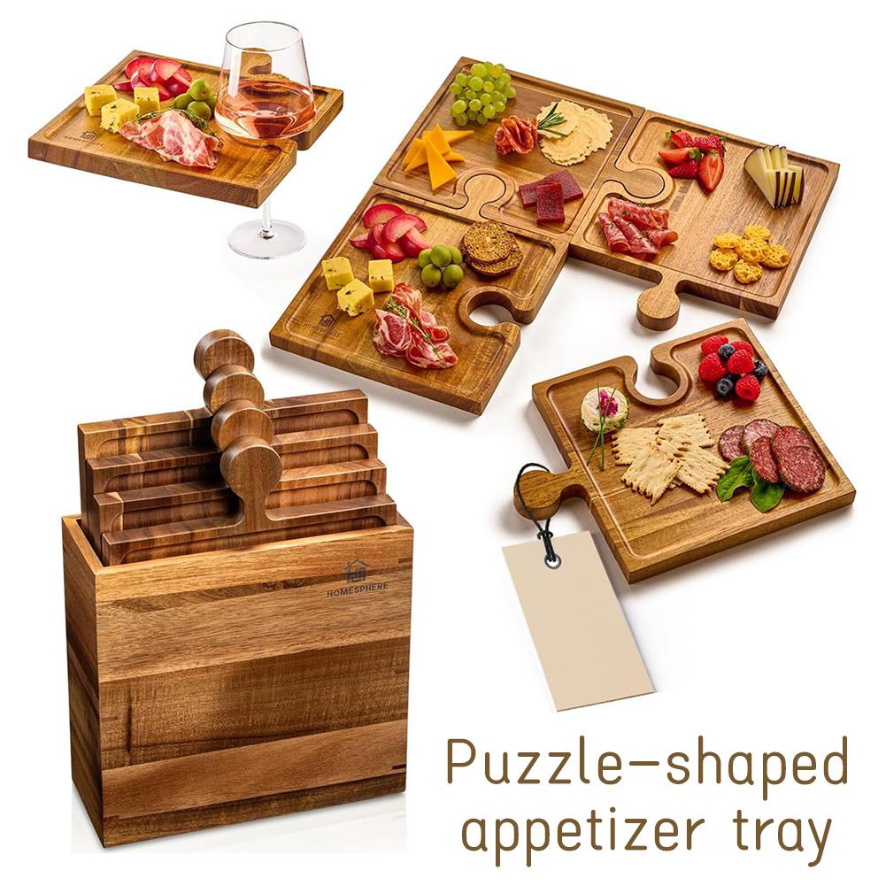 Wooden Puzzle Shaped Appetizer - Kitchen Appliances Set 리뷰 및 가격