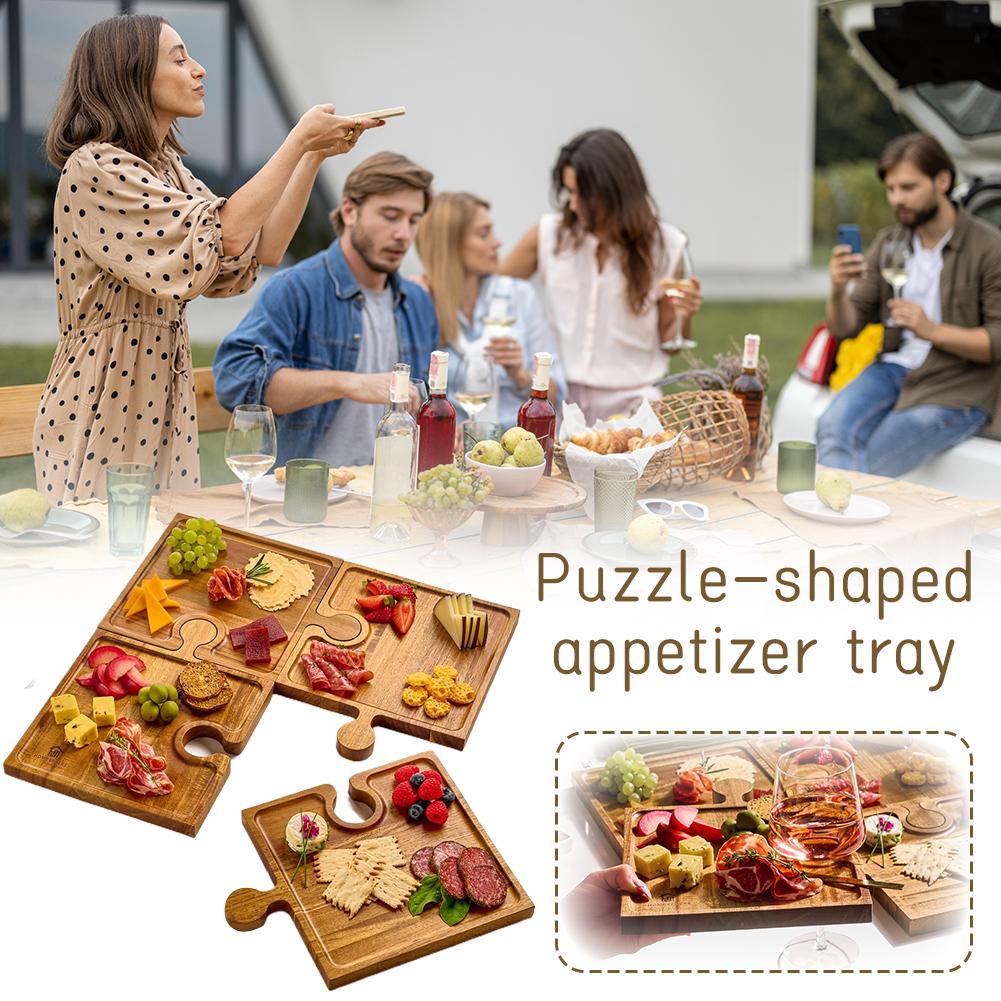 Wooden Puzzle Shaped Appetizer - Kitchen Appliances Set 리뷰 및 가격