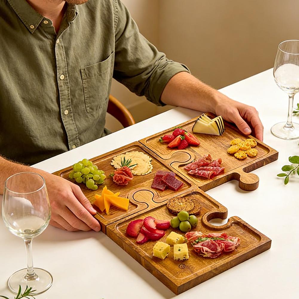Wooden Puzzle Shaped Appetizer - Kitchen Appliances Set 리뷰 및 가격